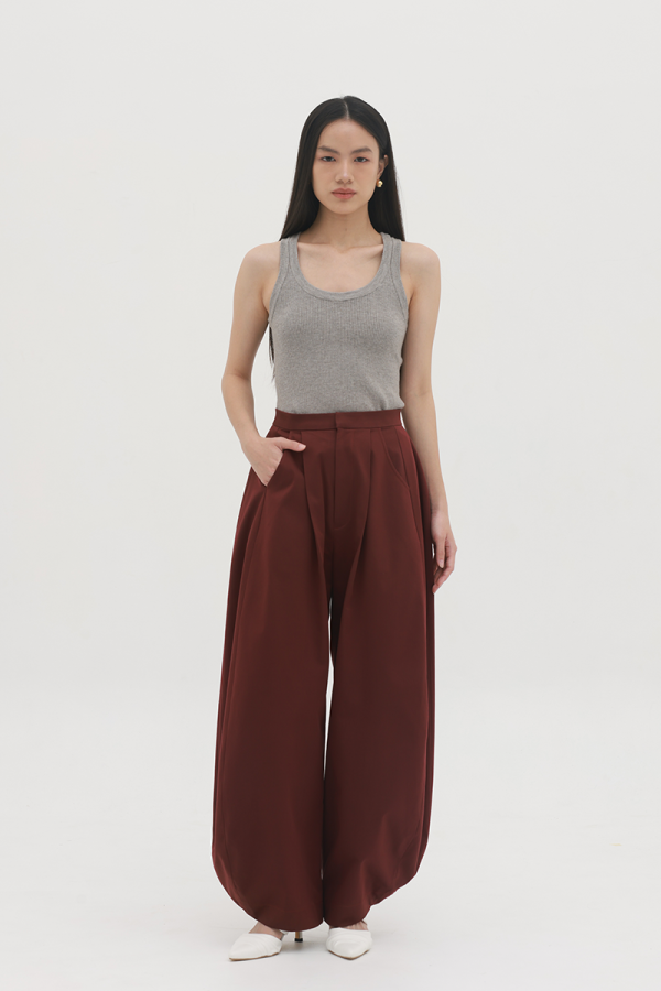Maroon Balloon Pants