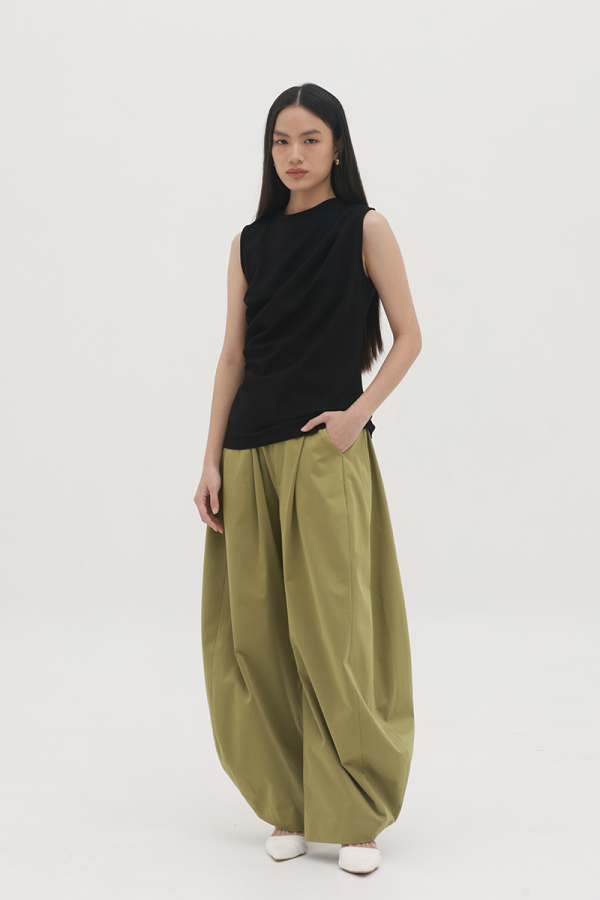 Olive Balloon Pants