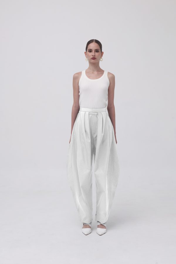 White Sarah Barrel Pants (Pre Order)
