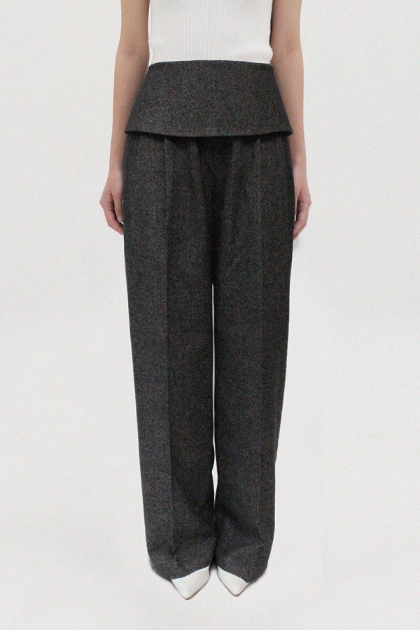 Dark Grey Flatpeplum Pants