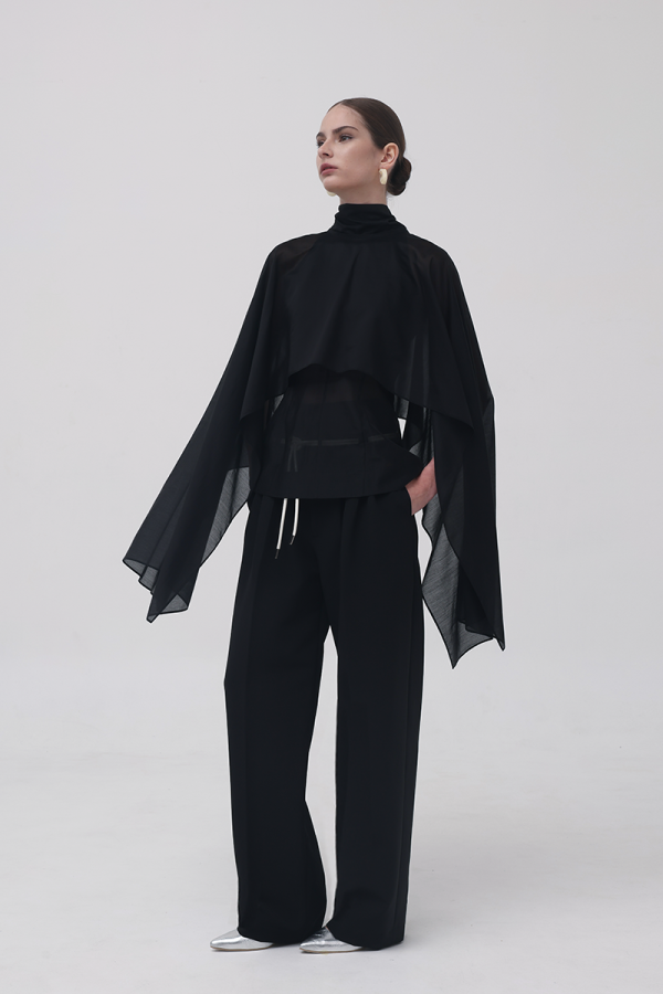 Black Orion Top and Poncho