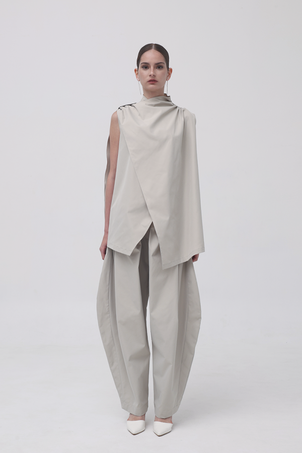 Beige Baba Scarf Top (Pre Order)