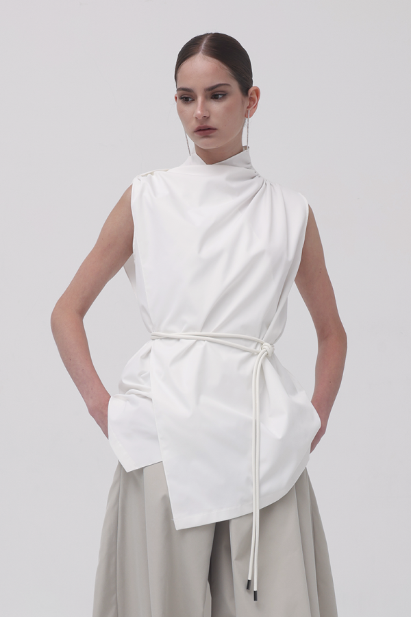 White Crystal String Belt