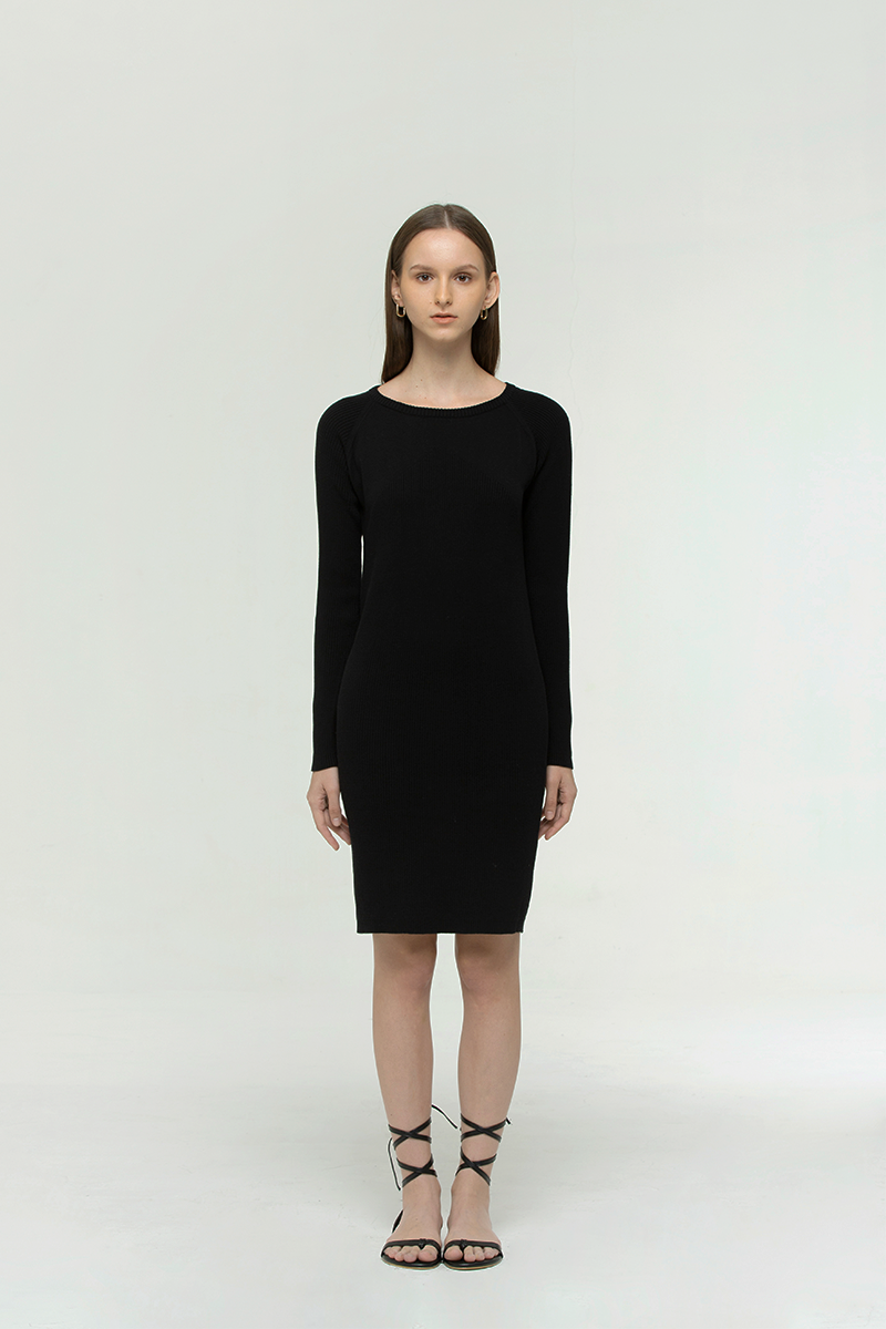 Black Laura Knit Dress - Day and Night