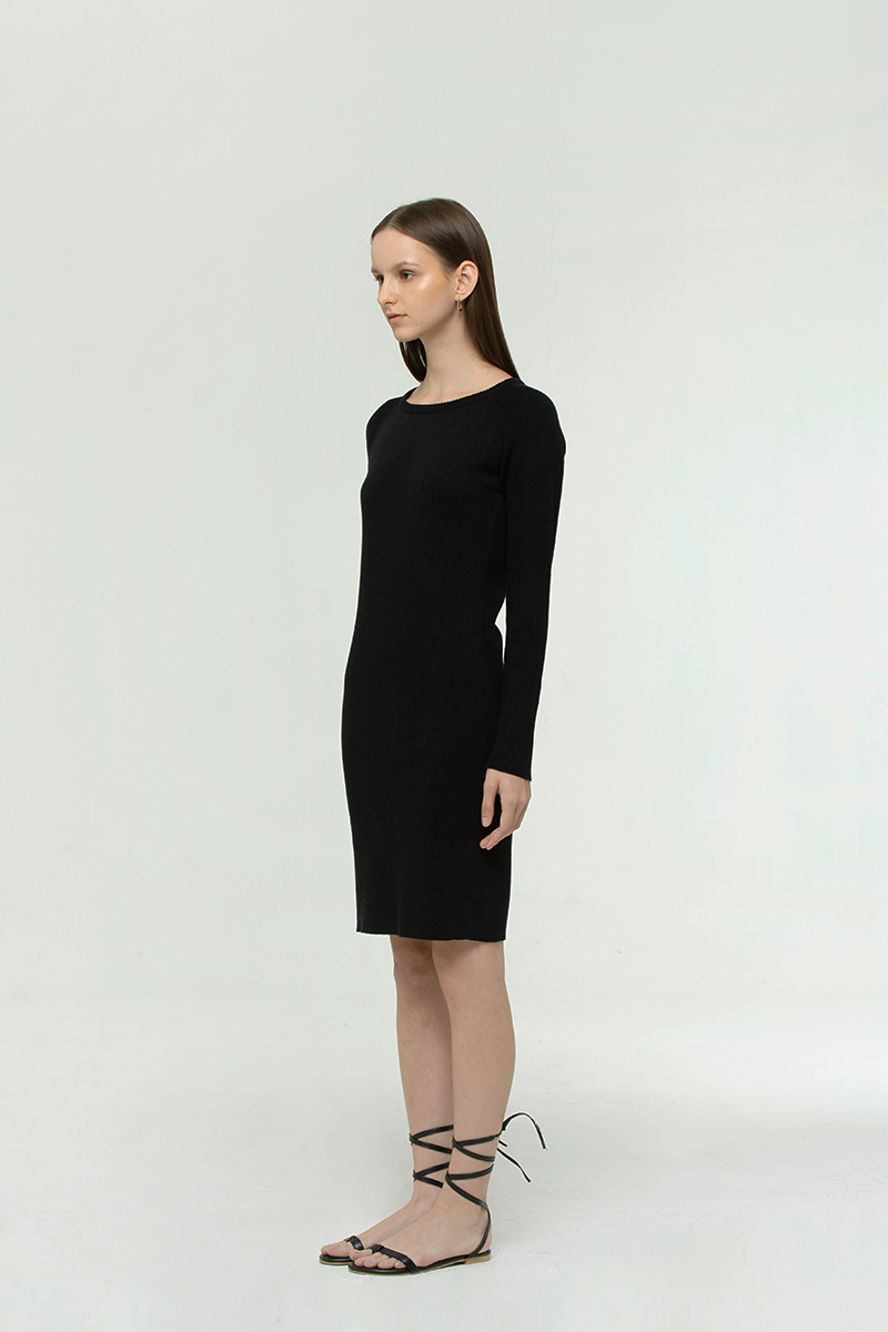 Black Laura Knit Dress - Day and Night