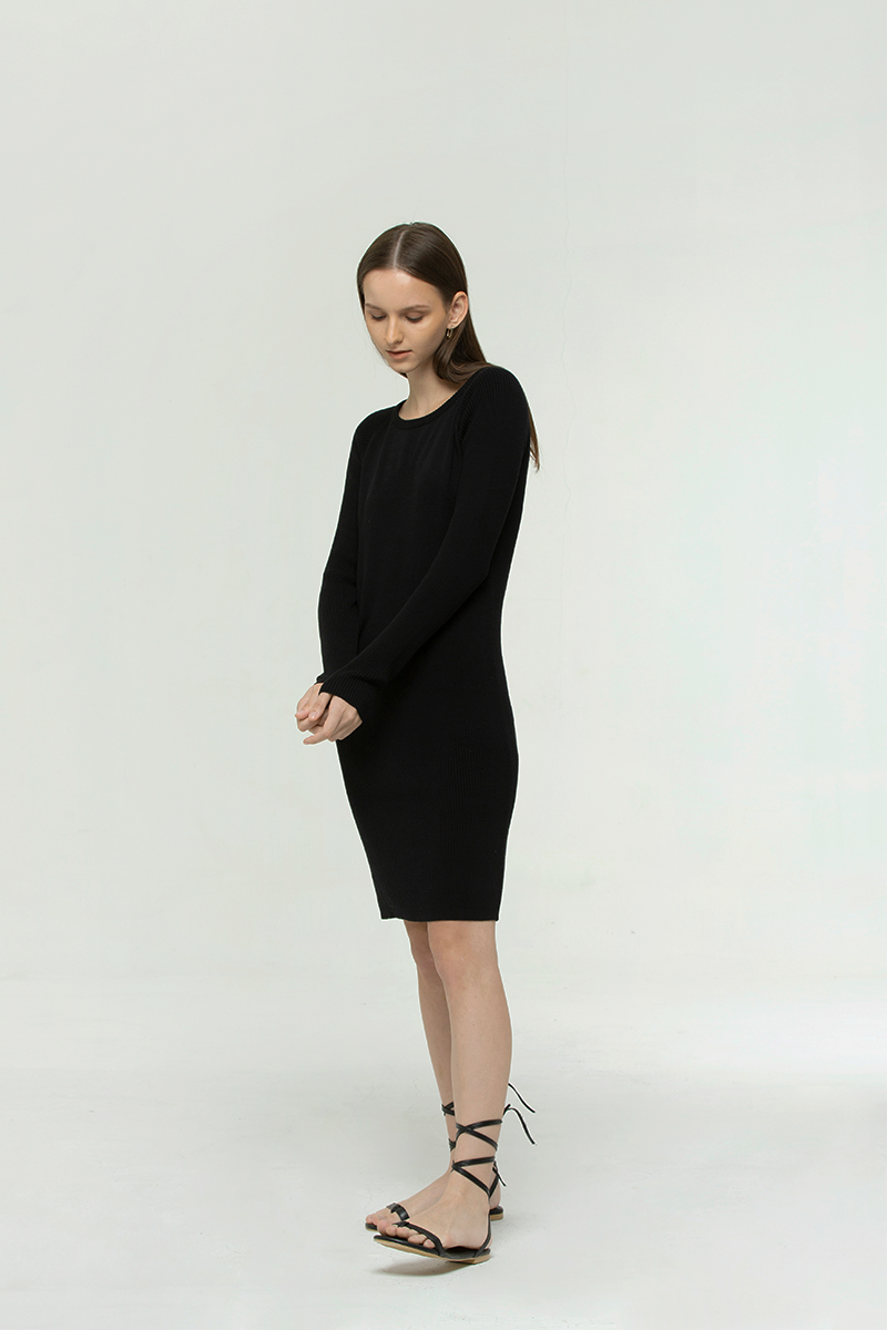 Black Laura Knit Dress - Day and Night