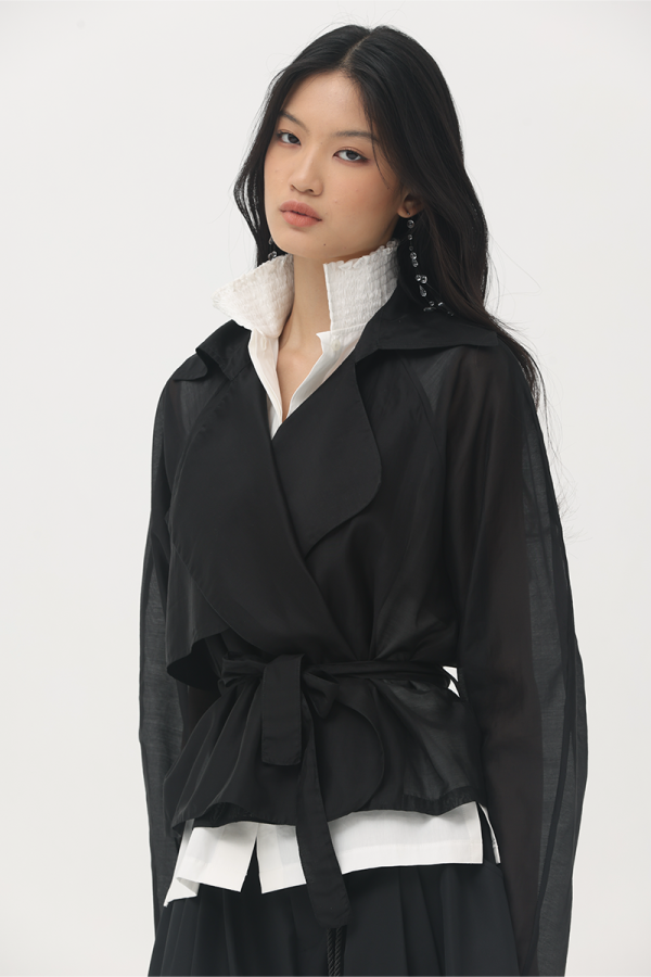 Black Elisha Trench Jacket