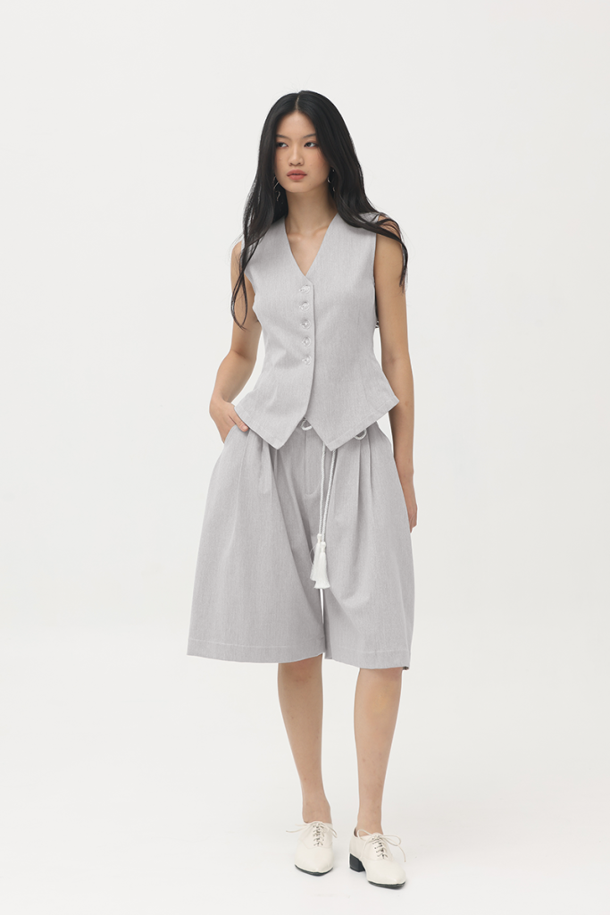 Light Grey Elliah Shorts (Pre Order) - Day and Night
