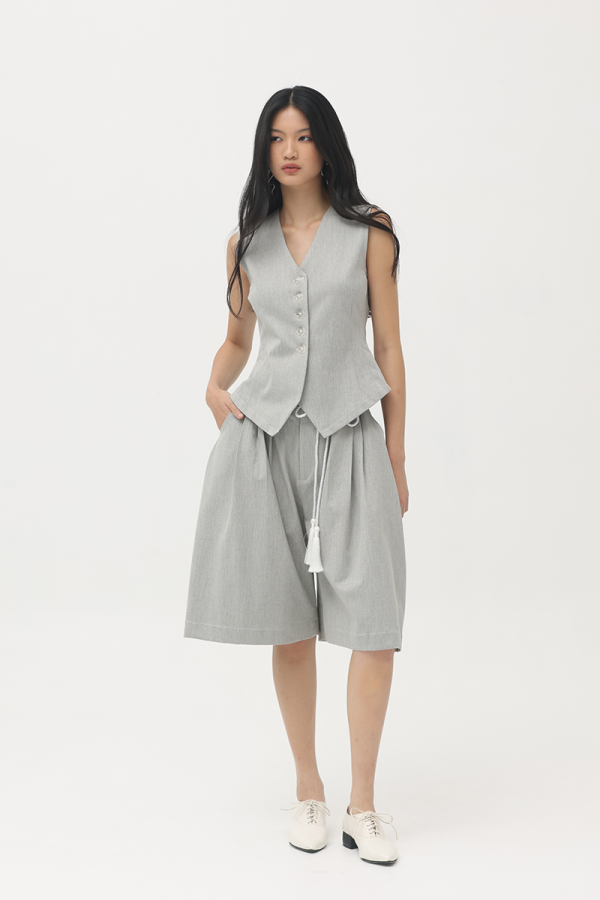 Light Grey Elliah Shorts (Pre Order)