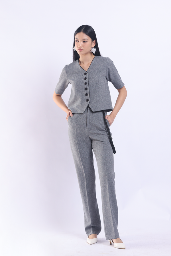 Grey Ethan Shortsleeves Top (Pre Order)